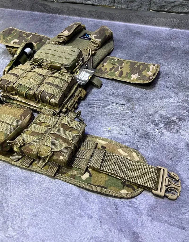 Піксель та Мультикам комплект РПС 7 підсумків + ПЛИТОНОСКА 7 підсумків готовий штурмовий тактичний комплект для військових / рпс / плитоноска — фото 2