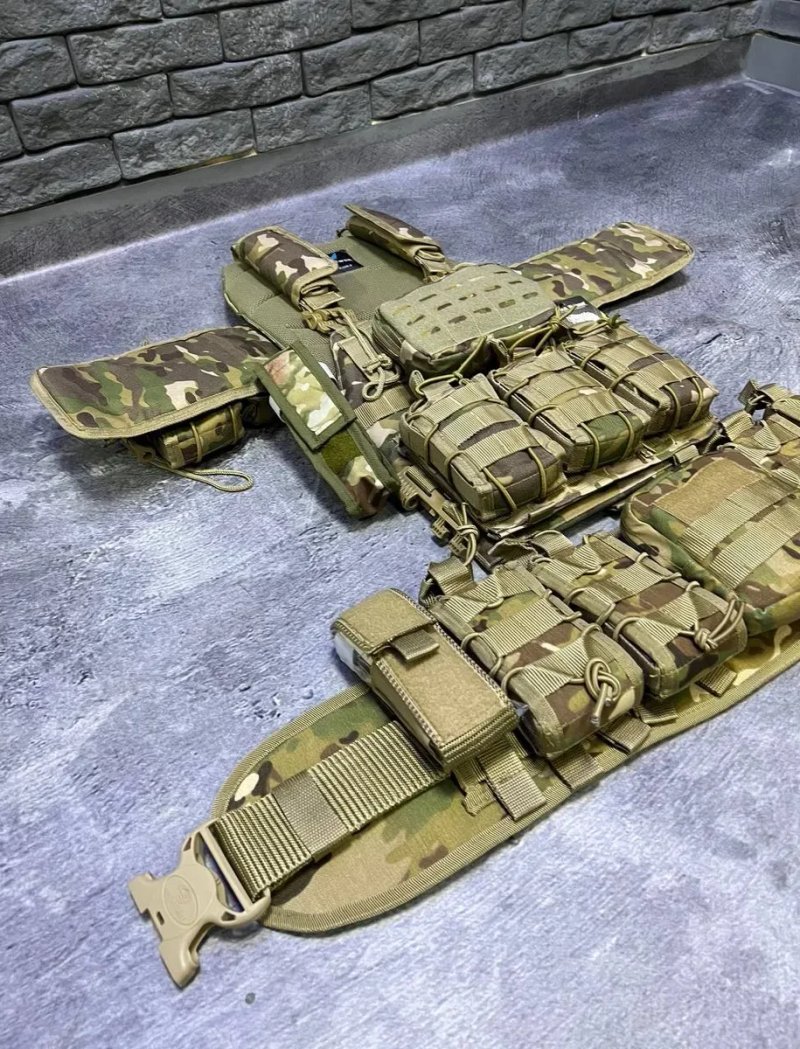 Піксель та Мультикам комплект РПС 7 підсумків + ПЛИТОНОСКА 7 підсумків готовий штурмовий тактичний комплект для військових / рпс / плитоноска — фото 3