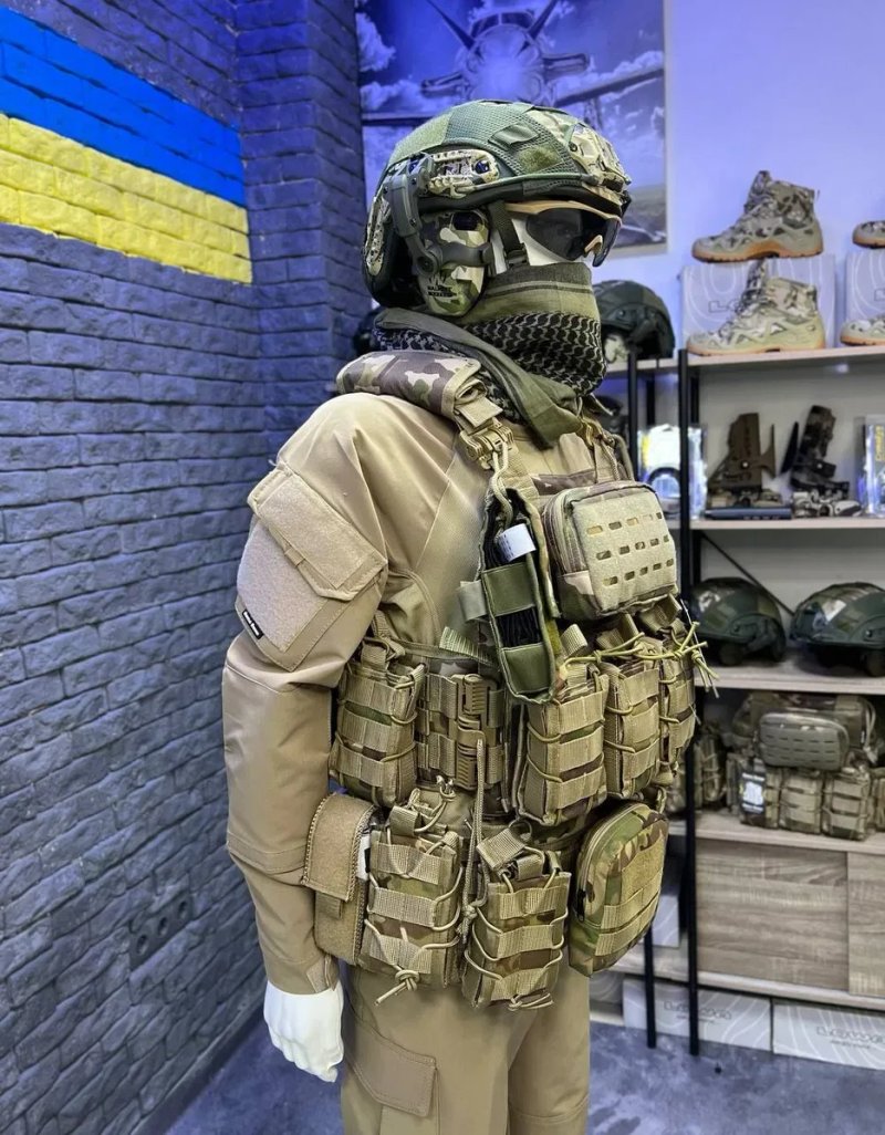 Піксель та Мультикам комплект РПС 7 підсумків + ПЛИТОНОСКА 7 підсумків готовий штурмовий тактичний комплект для військових / рпс / плитоноска — фото 4