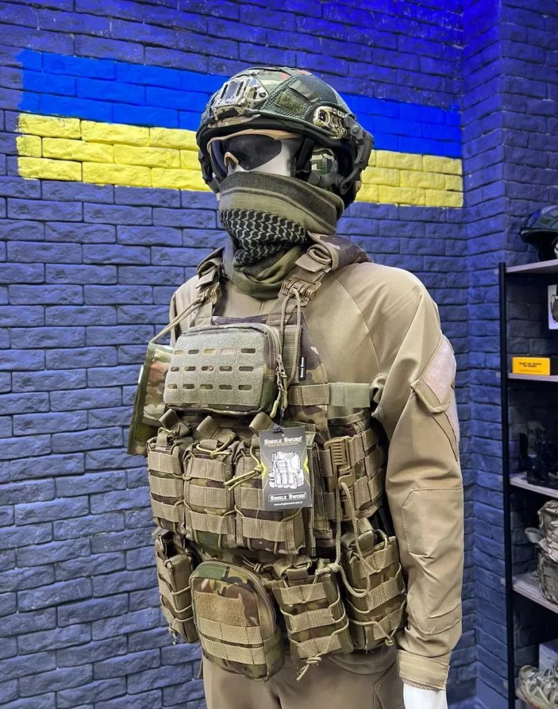 Піксель та Мультикам комплект РПС 7 підсумків + ПЛИТОНОСКА 7 підсумків готовий штурмовий тактичний комплект для військових / рпс / плитоноска — фото 6