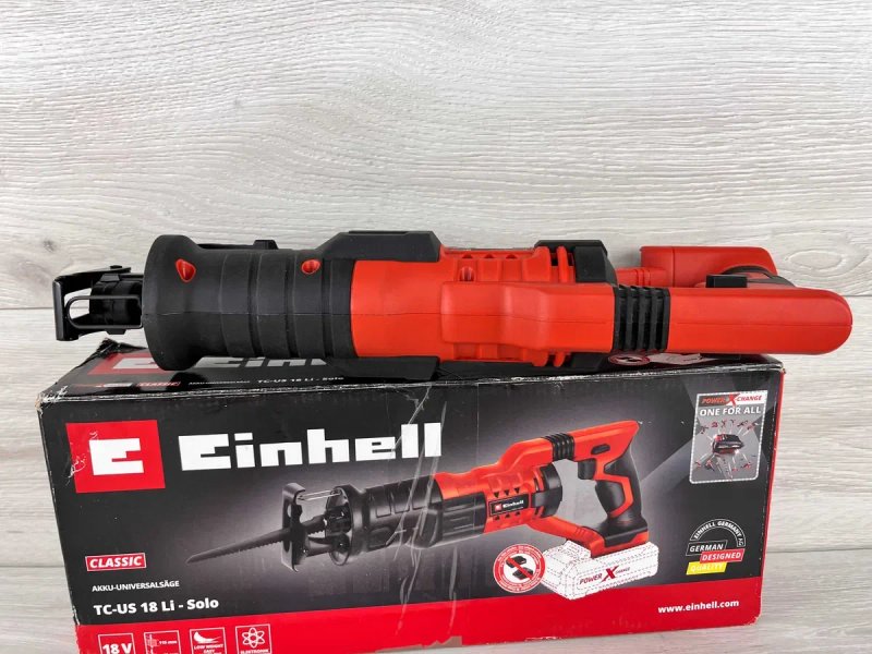 Пила шабельна акумуляторна Einhell TС-US 18 Li бу без аку і зарядки — фото 2