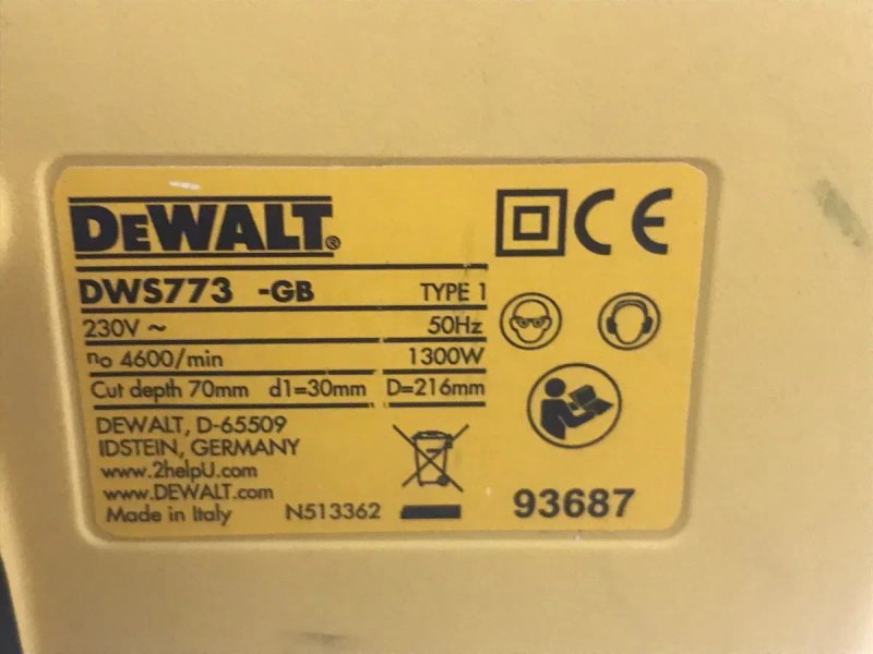 Пила торцювальна DeWalt DWS773 з Англії — фото 8