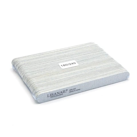 Пилочка для нігтів Lisanail, Made in korea, 18 см, 100/180, 180/240