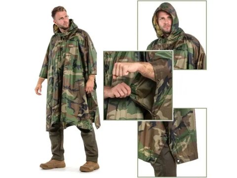 Плащ дощовик Raincoat AND-1 камуфляжний, дощовик пончо 200х150 см