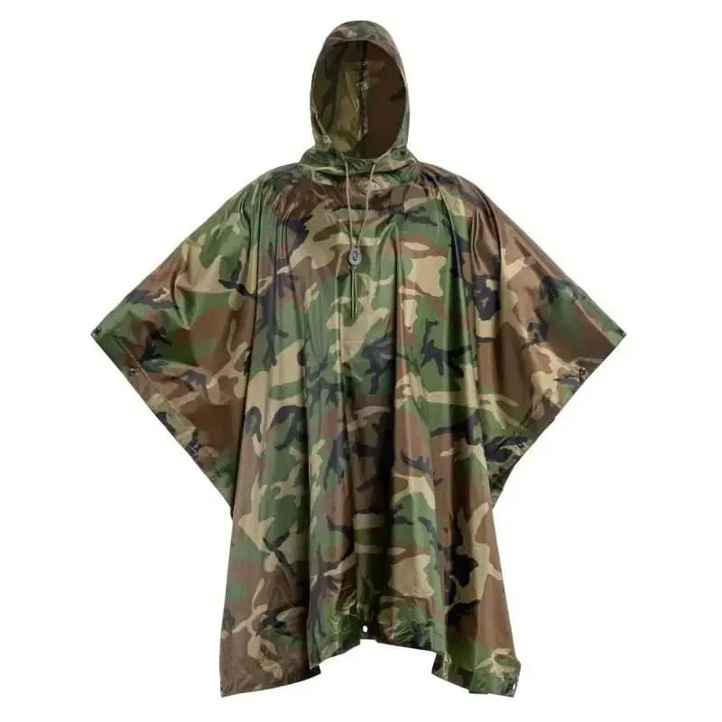 Плащ дощовик Raincoat AND-1 камуфляжний, дощовик пончо 200х150 см — фото 2