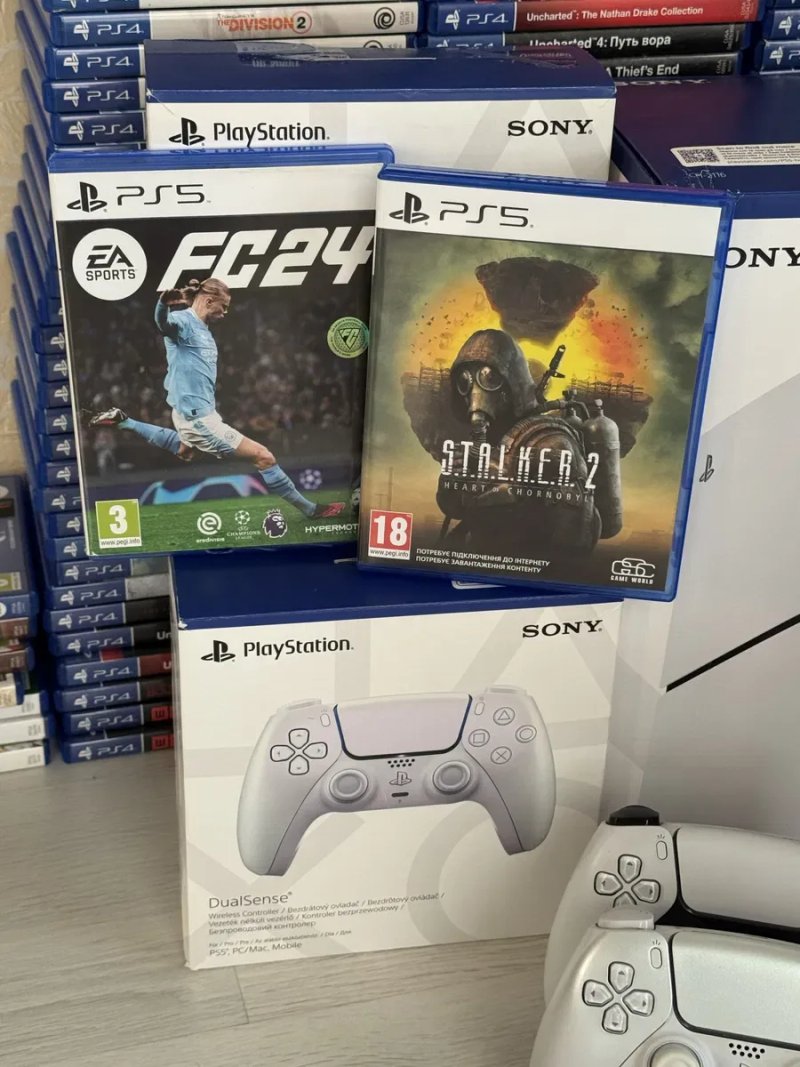 Playstation 5 slim 1TB Blu-Ray 2 джойстика + 2гри — фото 6