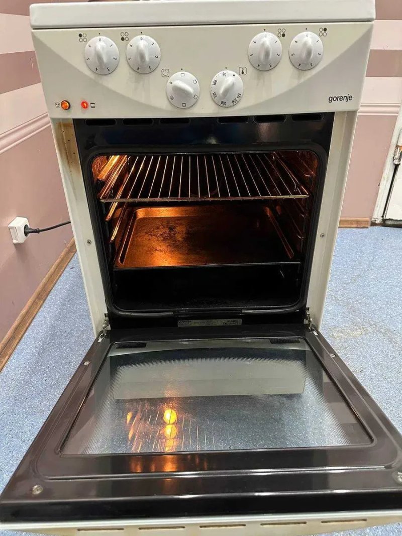 Плита Gorenje E274W електрична 4 чавунні конфорки Духовка повністю робоча — фото 4