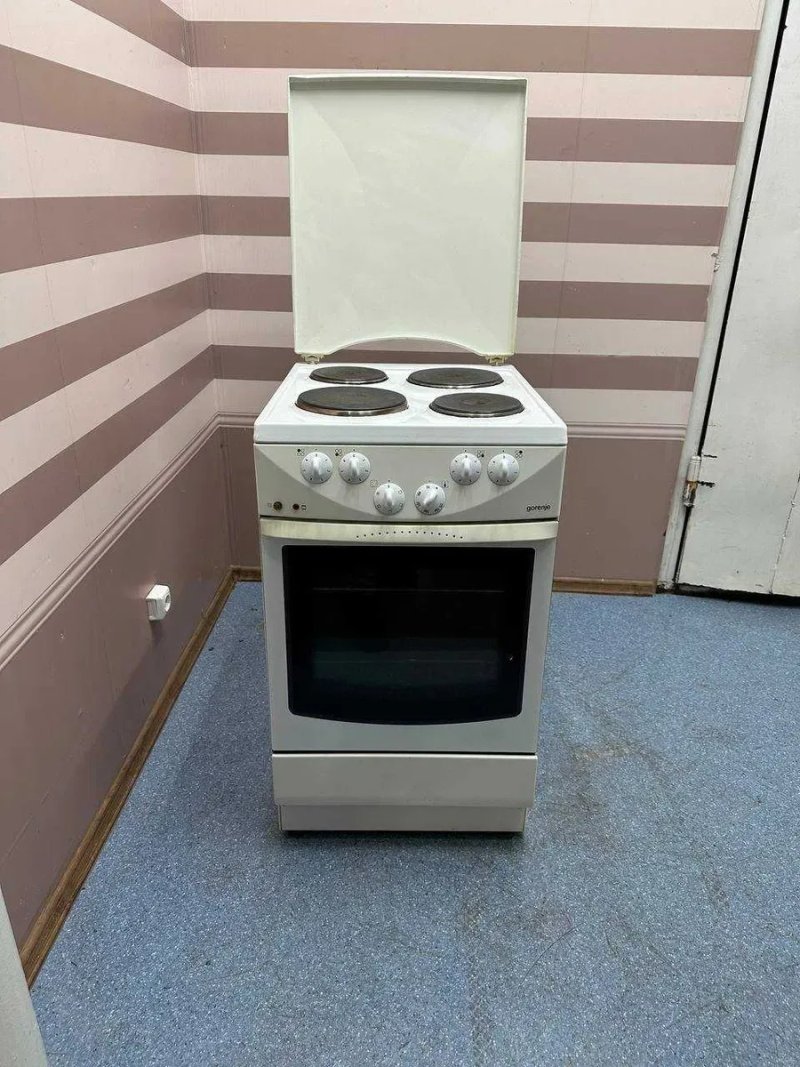Плита Gorenje E274W електрична 4 чавунні конфорки Духовка повністю робоча — фото 5