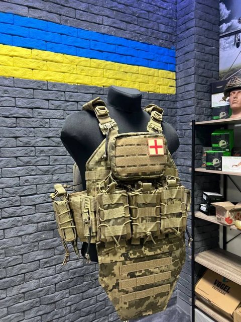 Плитоноска оригинал АТТАСК пиксель, плитоноска з підсумками піксель