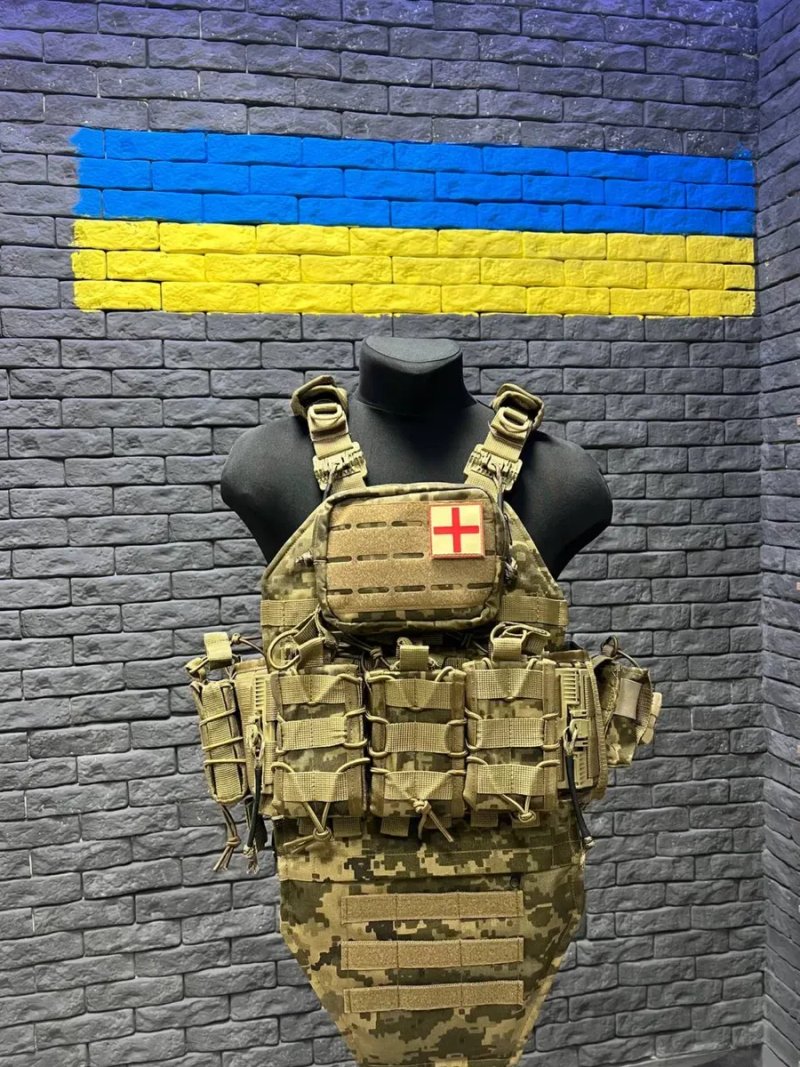 Плитоноска оригинал АТТАСК пиксель, плитоноска з підсумками піксель — фото 2