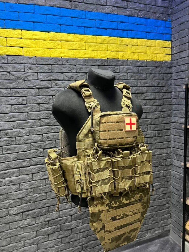 Плитоноска оригинал АТТАСК пиксель, плитоноска з підсумками піксель — фото 4