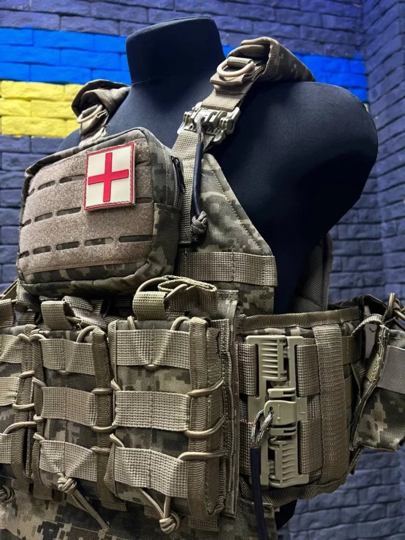 Плитоноска оригинал АТТАСК пиксель, плитоноска з підсумками піксель — фото 7