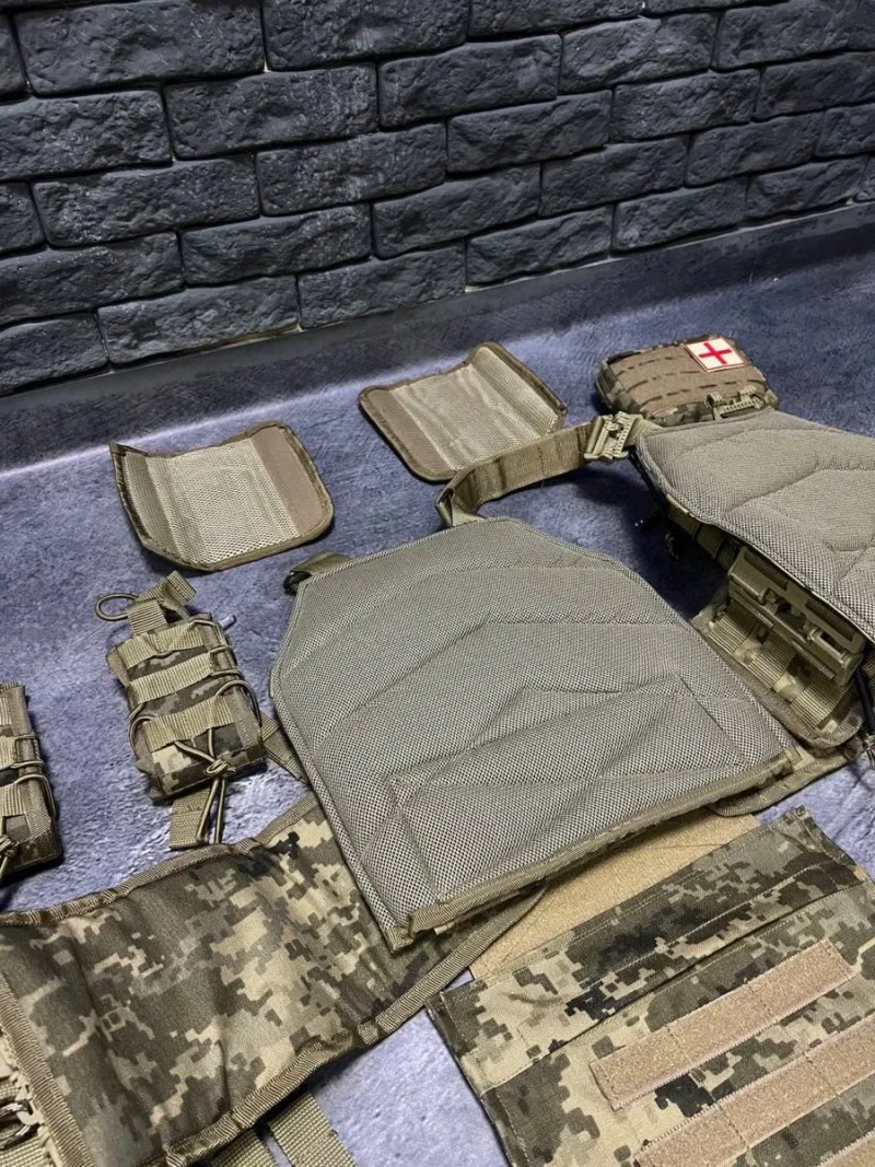 Плитоноска оригинал АТТАСК пиксель, плитоноска з підсумками піксель — фото 8