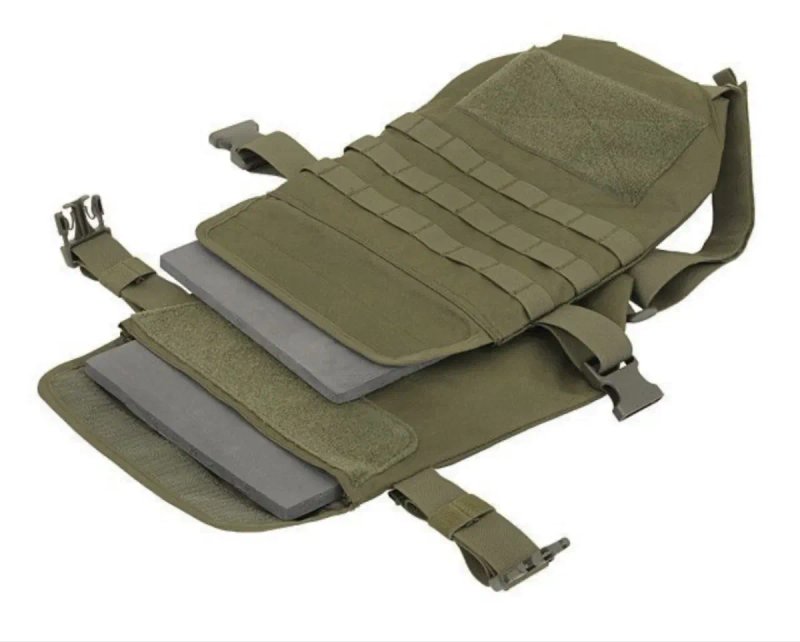 Плитоноска Plate Carrier MOLLE + 2 м’які плити Тактична плитоноска різні кольори + 2 м’які муляжі плит — фото 4