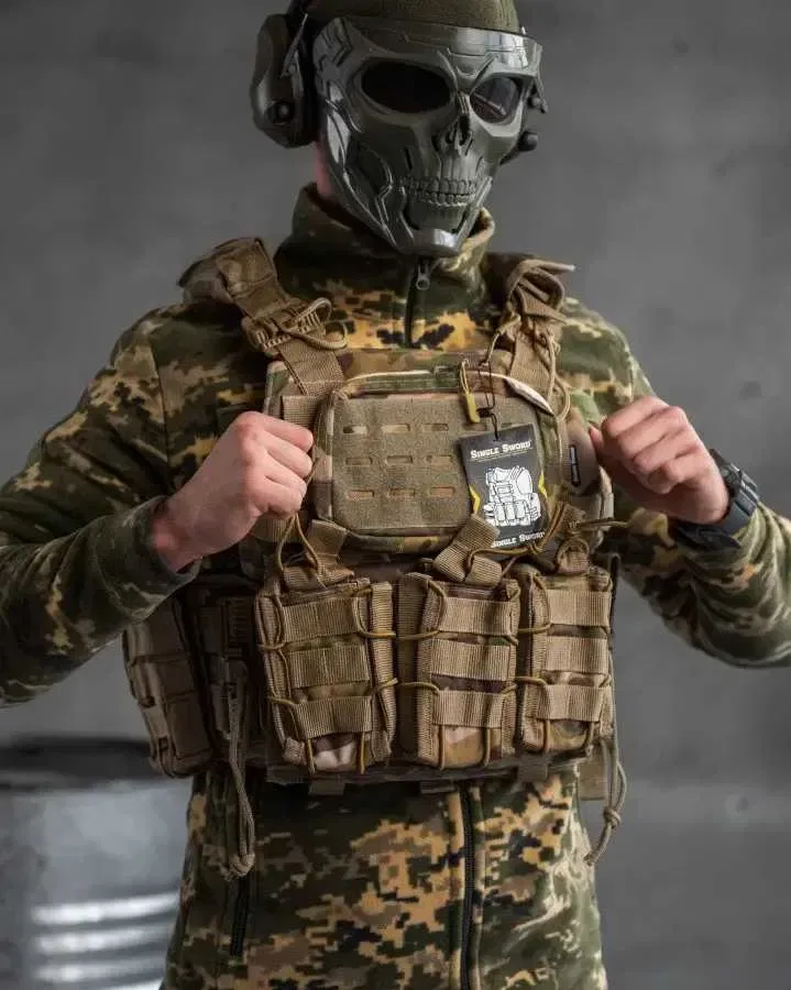 Плитоноска Single Sword Мультикам Cordura Піксель опт дроп — фото 3
