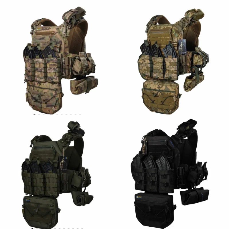 Плитоноска Warmor Gen.3 Pro Max + 7 підсумків Cordura 1000 плитоноска Швидке скидання плитоноска з підсумками — фото 8