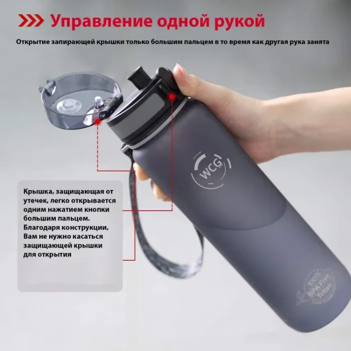 Пляшка для води WCG Grey 1 л — фото 5
