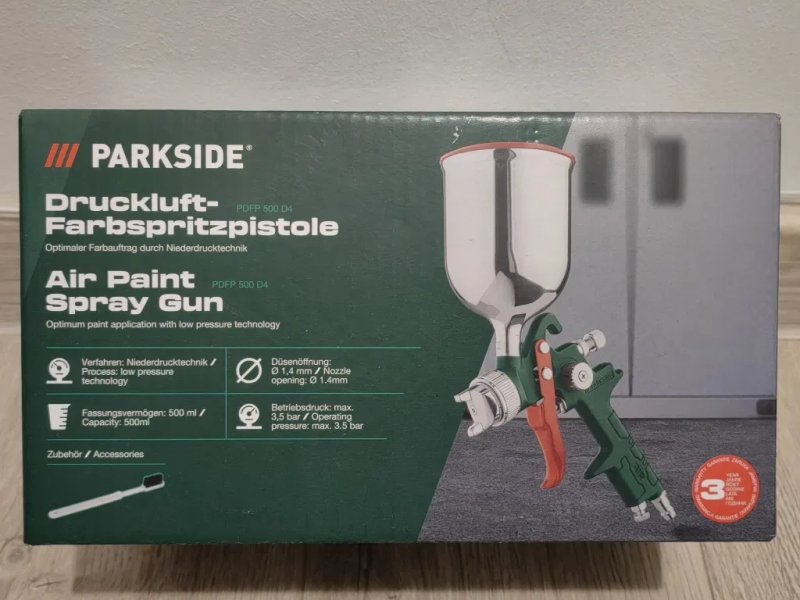 Пневматический краскопульт Parkside PDFP 500 пульверизатор — фото 2