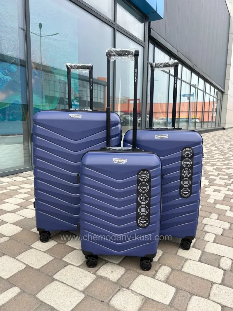 Поліпропілен Wings PHX01 валіза на подвійних колесах з кодовим замком — фото 4