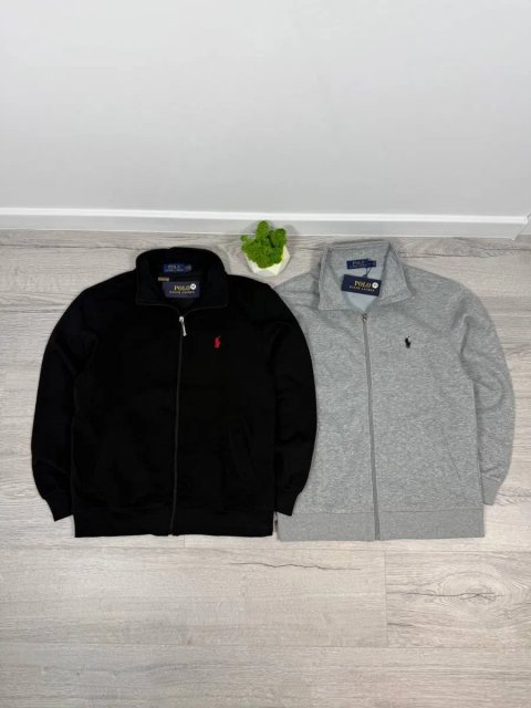 Polo Ralph Lauren чоловіча кофта на блискавці, zip кофта, чорна/сіра | Поло ральф лаурен зіп кофта | Зіпка Поло Ральф | Чорний/сірий