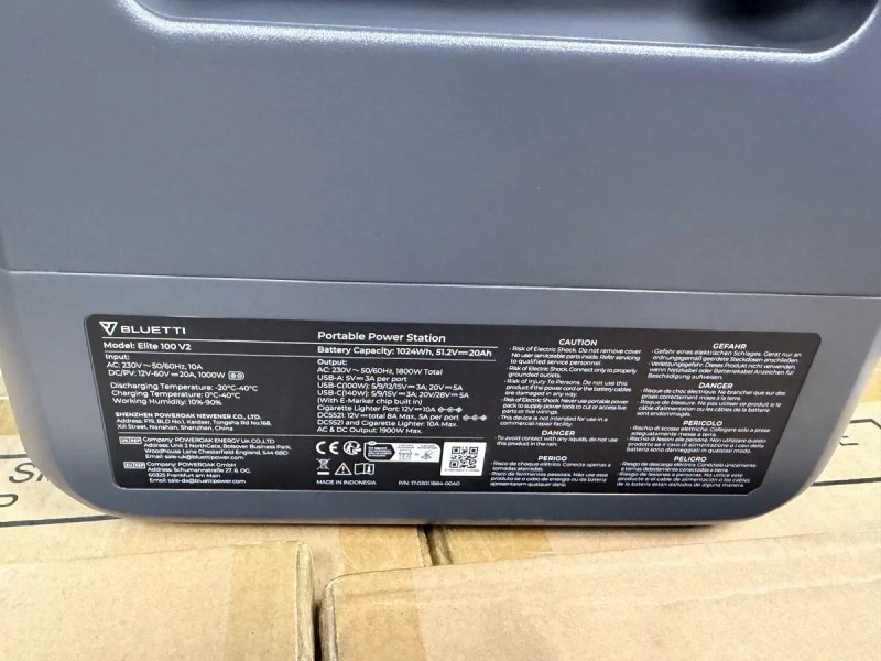 Портативна зарядна станція Bluetti Elite 100 V2, 1800 Вт, 1024 Вт*г — фото 3