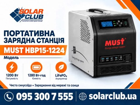Портативна зарядна станція  MUST HBP15-1224