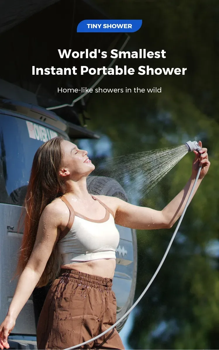 ‼️Портативний мобільний душ FLEXTAIL TINY SHOWER з насосом на акумуляторі 2500 mAh ‼️ — фото 4