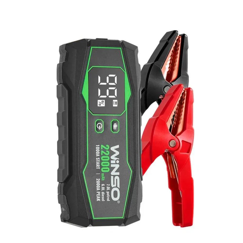 Портативний пусковий пристрій Winso Бустер 1000A/2000A Winso 22000mAh. — фото 5