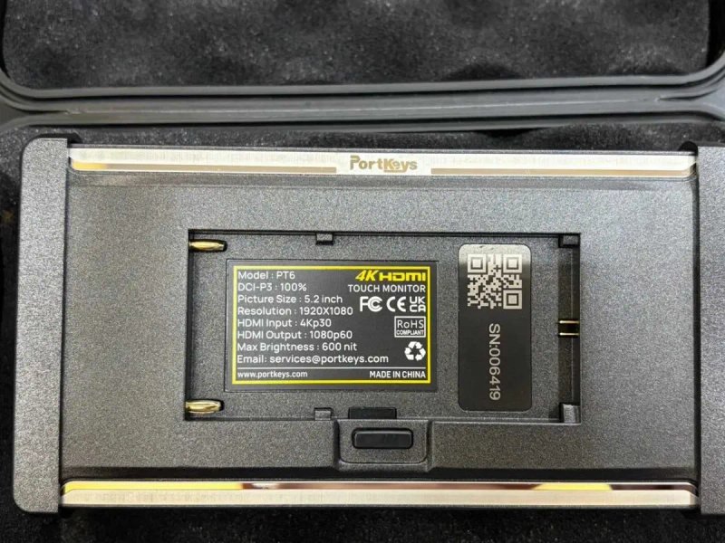 Portkeys PT6 — професійний накамерний монітор 5.2", Full HD, 600 ніт — фото 3