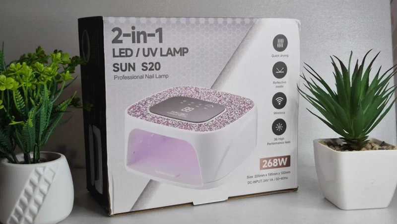 Потужна UV/LED лампа SUN S20 268W для майстрів манікюру — фото 2