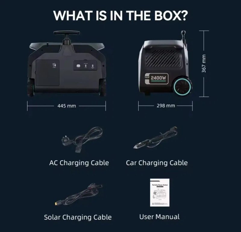 Потужна Зарядна станція IEETek P2400 (ємність 2048 Wh, потужність 2400 W/4800W) lifepo4, IEE — фото 7