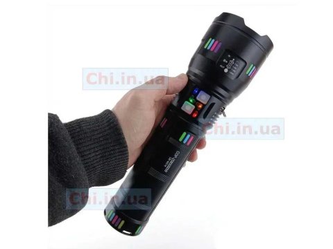 Потужний далекобійний ліхтар COBA CB-W518 PM60-TG 5000 лм 1 режим G02 3 км Power Bank фонарь мощный