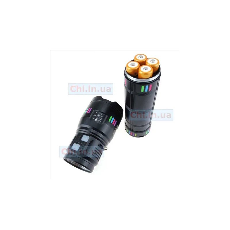 Потужний далекобійний ліхтар COBA CB-W518 PM60-TG 5000 лм 1 режим G02 3 км Power Bank фонарь мощный — фото 6