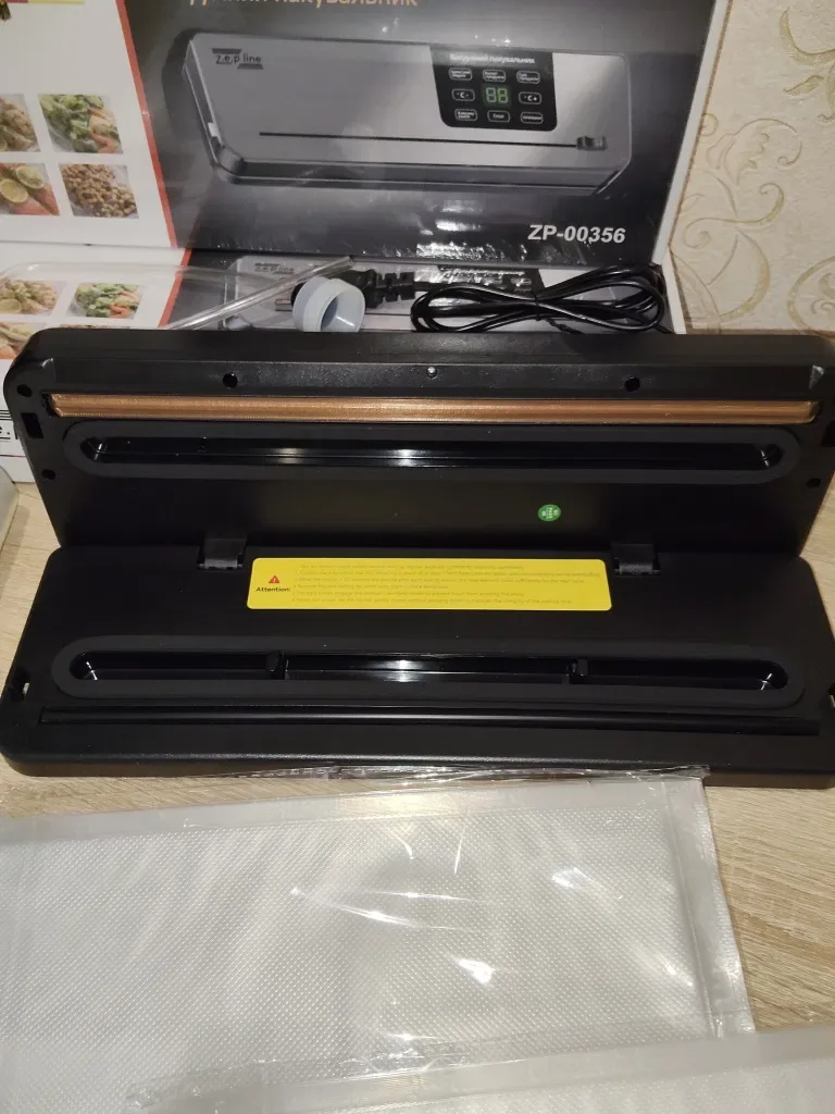 Потужний Вакууматор200W Вакуумний пакувальник Zepline Запащик для сухих та вологих продуктів — фото 3