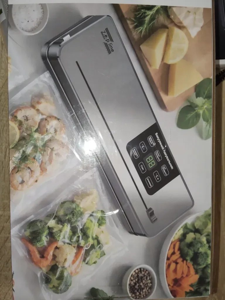 Потужний Вакууматор200W Вакуумний пакувальник Zepline Запащик для сухих та вологих продуктів — фото 5