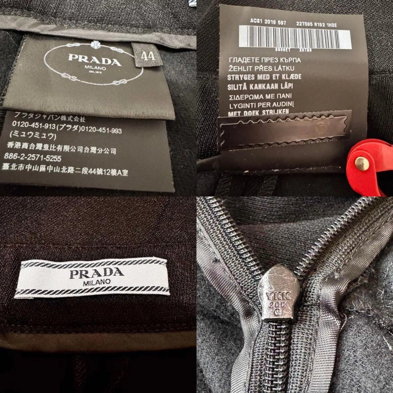 Prada Milano Оригінальні брюки з блискавками riri (Розмір IT 44 / M-L) — фото 8