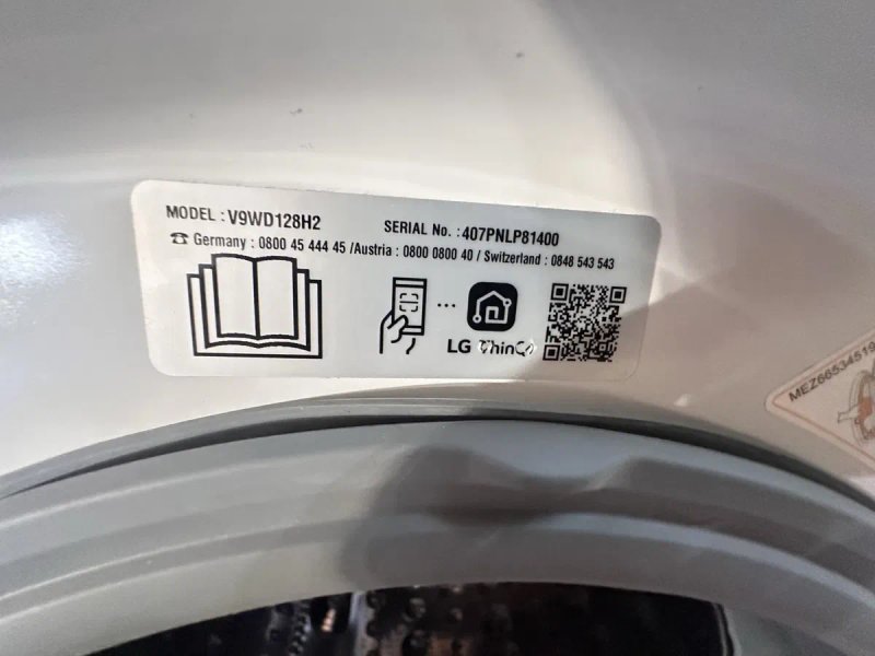 Прально-сушильна машина LG V9 AI DD ezDispense 12/8 кг,привезена з Німеччини — фото 6