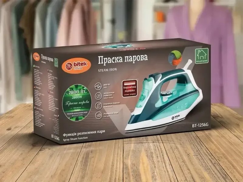 Праска парова BITEK BT-1256G: 2800 Вт, керамічна підошва — фото 2