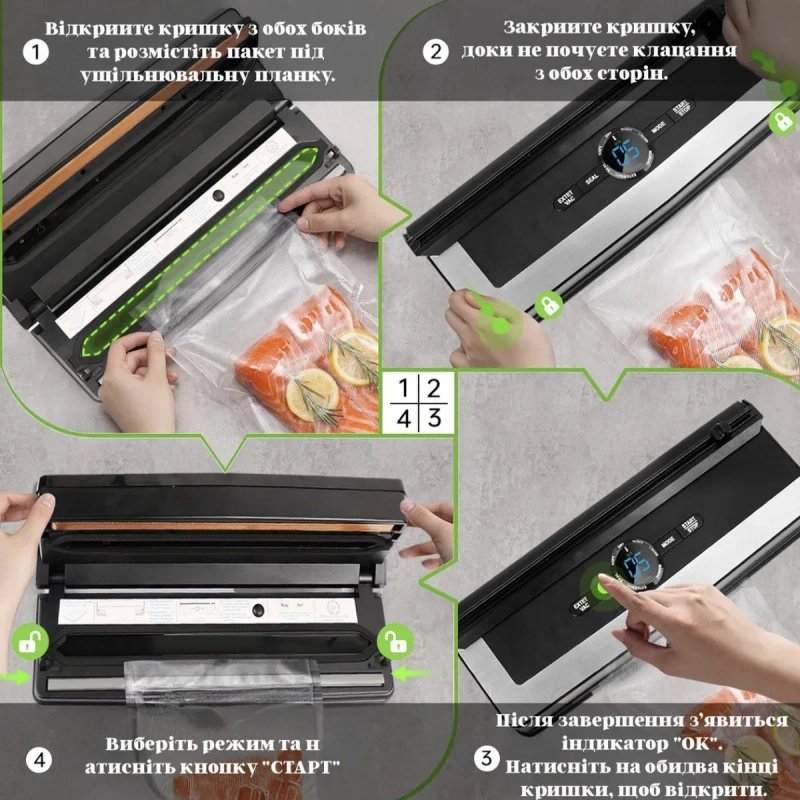 Premium! Вакуумний пакувальник FreshPack вакууматор запаювальник DUAL — фото 7
