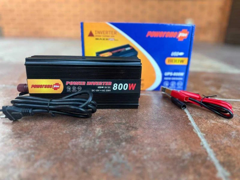 Преобразователь 12-220v 800w инвертор c зарядным. Для котлов, насосов — фото 4