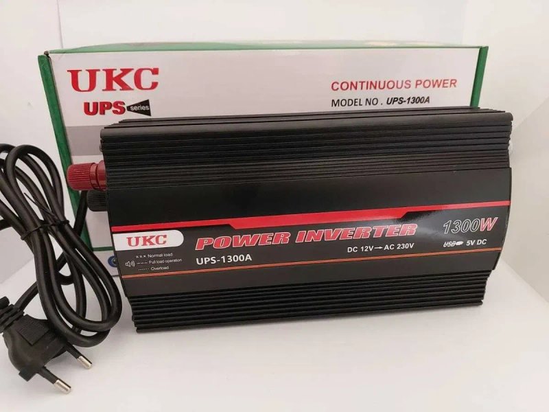 Преобразователь AC/DC Ups 1300W Ups+Charge. Преобразователь UKC UPS Інвертор 1300W 12V 220V Перетворювач. Автомобільний інвертор UKC. — фото 4