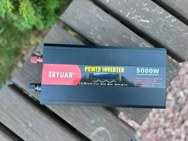 Преобразователь инвертор інвертор с чистой синусоидой 12v/220 5000вт. Інвертор для автомобільних акумуляторів. Перетворювач напруги чистий синус — фото 6
