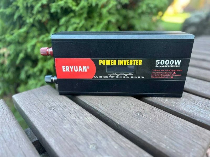 Преобразователь инвертор інвертор с чистой синусоидой 12v/220 5000вт. Інвертор для автомобільних акумуляторів. Перетворювач напруги чистий синус — фото 7