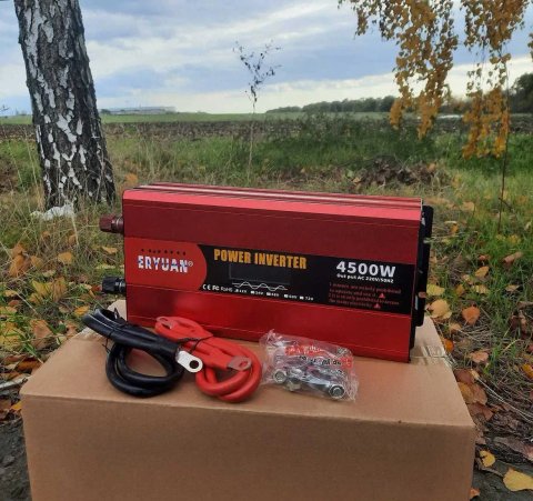 Преобразователь с чистой синусоидой AC/DC 12v с Вольтметром 4500W LCD. Інвертор 12-220В, MX-4500Вт, чистий синус, Eryuan / Перетворювач напруги