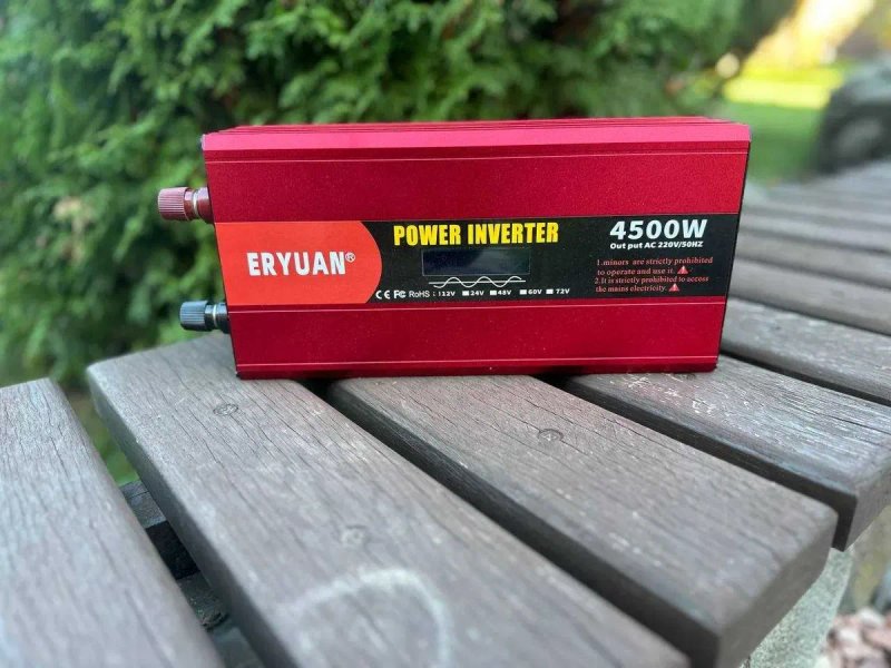 Преобразователь с чистой синусоидой AC/DC 12v с Вольтметром 4500W LCD. Інвертор 12-220В, MX-4500Вт, чистий синус, Eryuan / Перетворювач напруги — фото 4