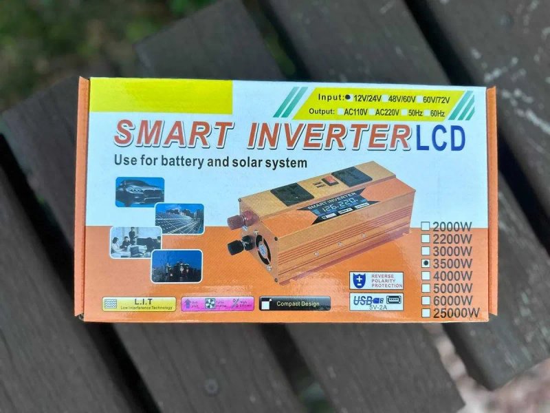 ℹ️ Преобразователь тока 12v 3500w с монитором + 2 розетки. Инвертор — фото 8