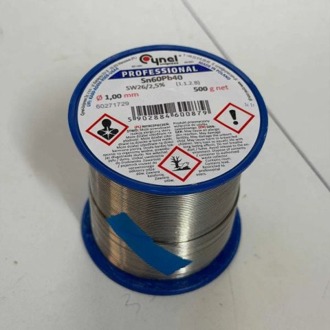 Припой Cynel 50гр 100гр 0,25кг 0,5кг 1кг Sn60Pb40 с флюсом 0.5-0.8-1.0-1.5-2-3мм, катушка