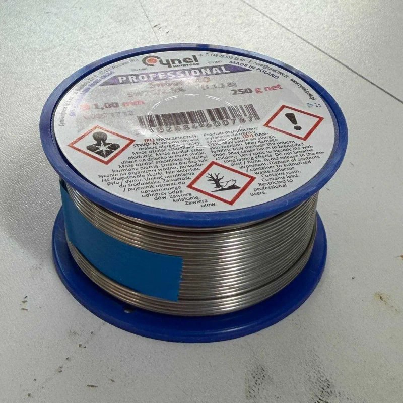 Припой Cynel 50гр 100гр 0,25кг 0,5кг 1кг Sn60Pb40 с флюсом 0.5-0.8-1.0-1.5-2-3мм, катушка — фото 4