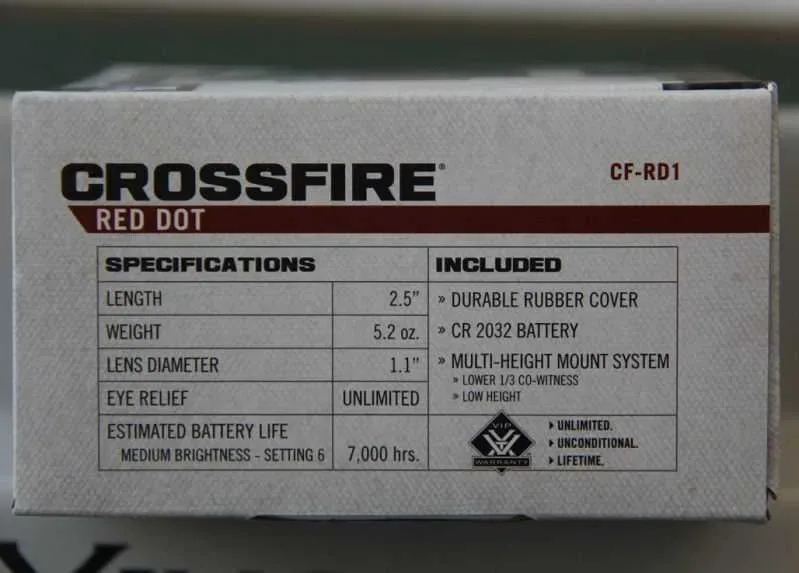 прицел колиматорный США Vortex Crossfire Red Dot — фото 7
