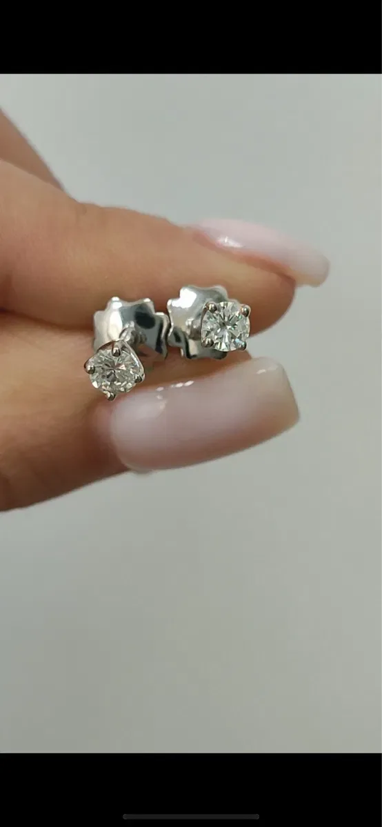 Продам сережки з ПРИРОДНІМИ ДІАМАНТАМИ 0,51 Ct. — фото 5